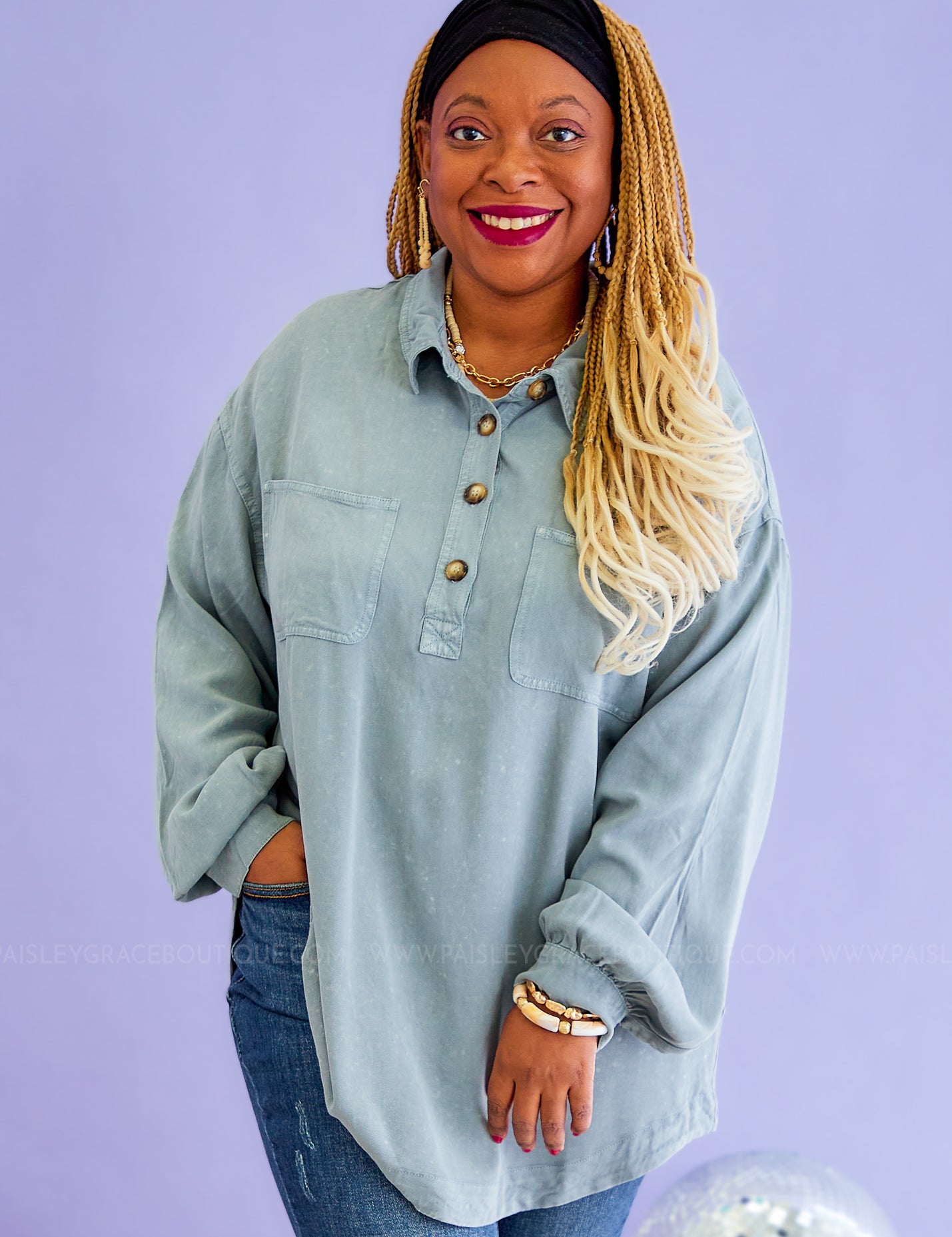 Hold My Own Top - Blue* FINAL SALE *