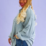 Hold My Own Top - Blue* FINAL SALE *