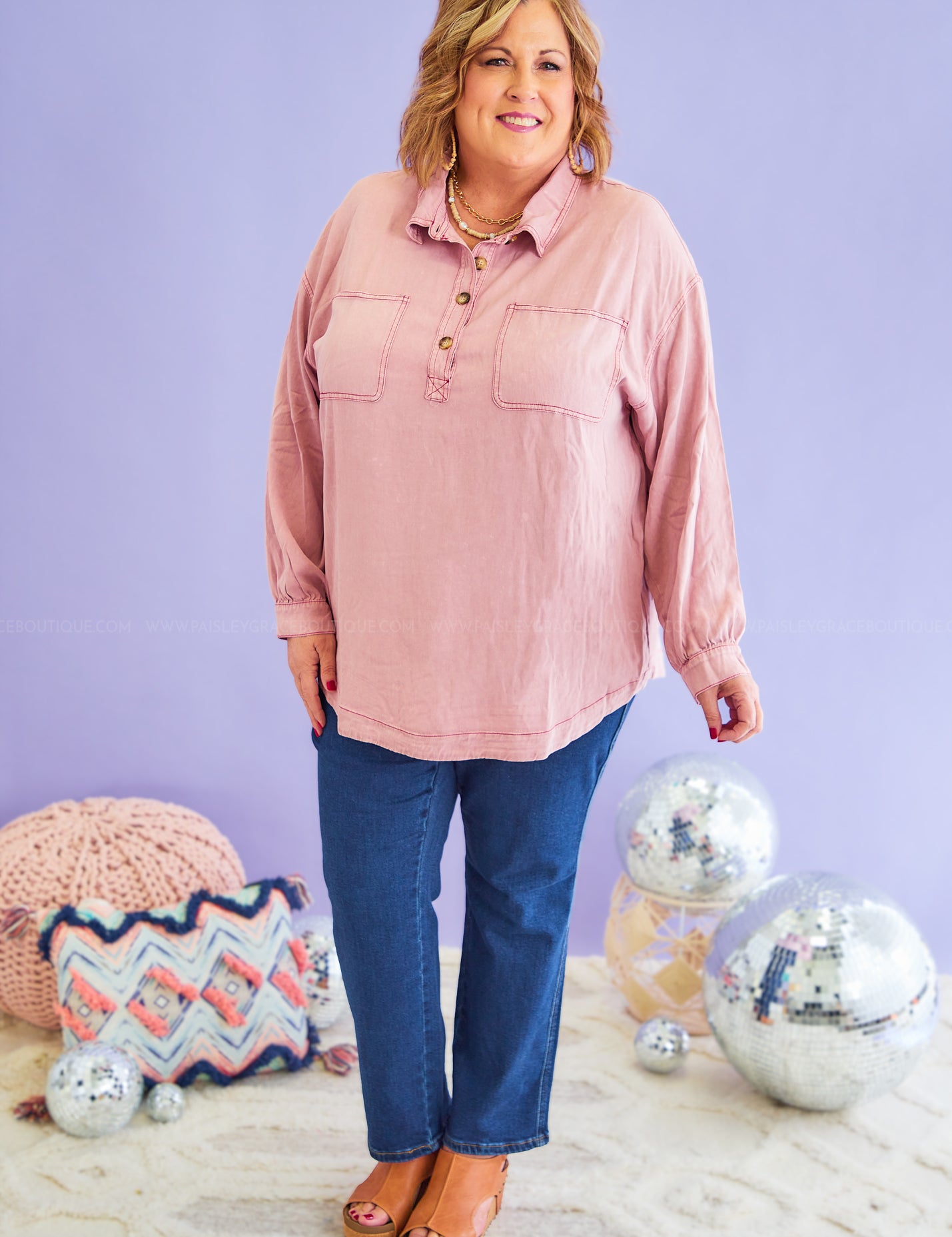 Hold My Own Top - Dusty Pink* LAST ONES FINAL SALE *