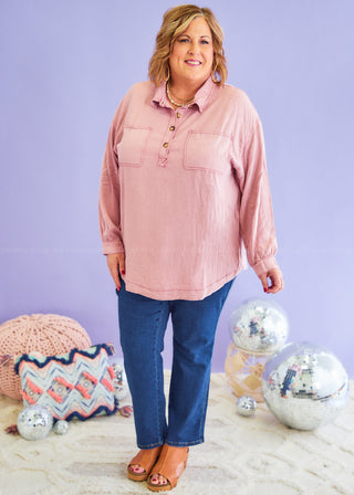 Hold My Own Top - Dusty Pink - FINAL SALE