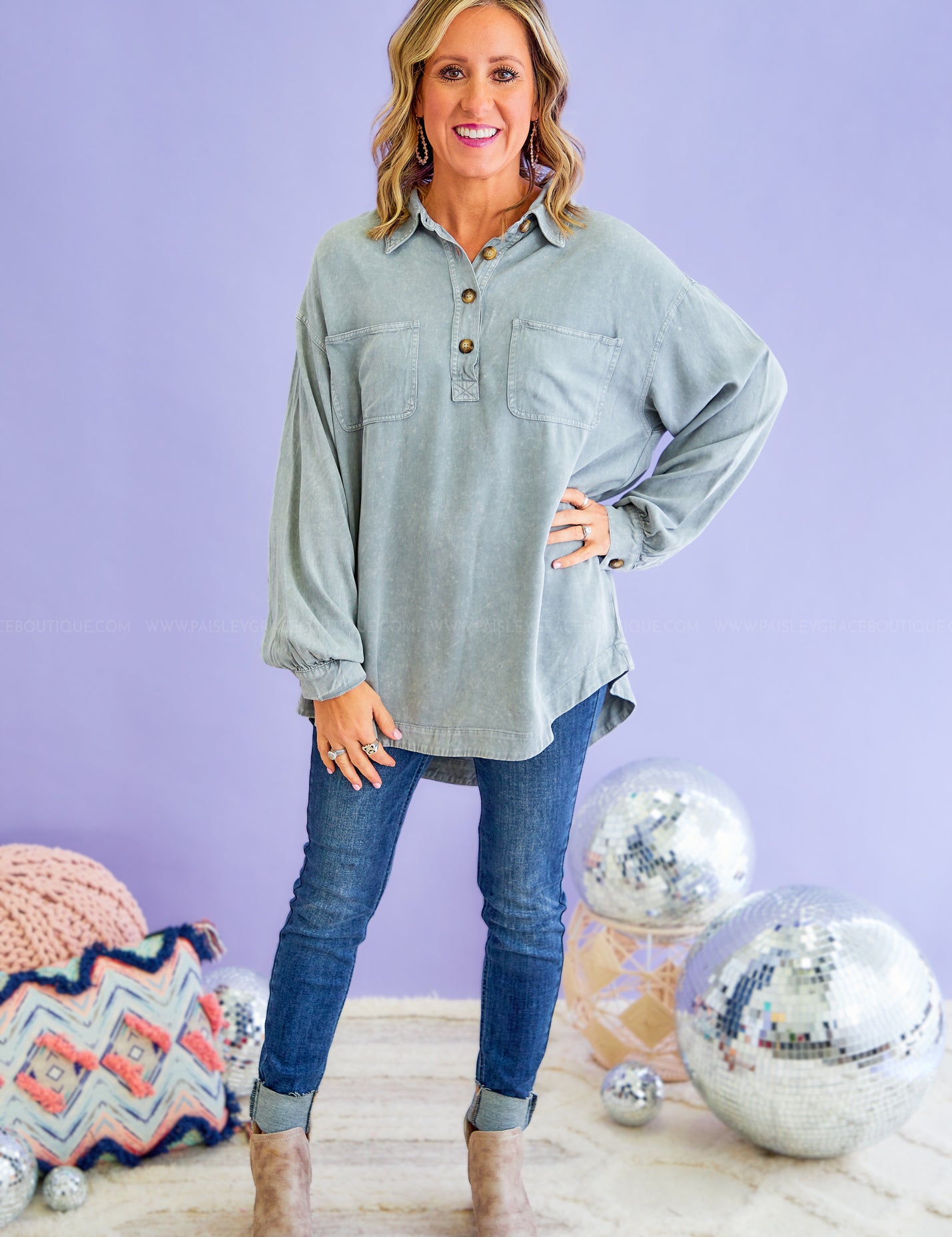 Hold My Own Top - Blue* FINAL SALE *