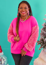 Load image into Gallery viewer, Dazzling Through The Snow Sweatshirt - Fuchsia - FINAL SALE
