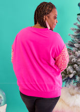 Load image into Gallery viewer, Dazzling Through The Snow Sweatshirt - Fuchsia - FINAL SALE
