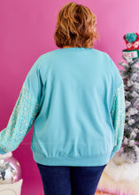 Load image into Gallery viewer, Dazzling Through The Snow Sweatshirt - Mint - FINAL SALE
