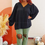 Posh In Paris Top - Black* LAST ONES FINAL SALE *