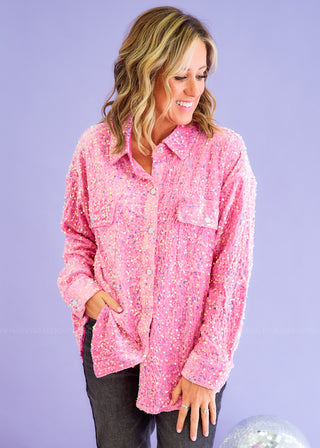 Sparkling Marvel Top - Pink* FINAL SALE *