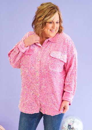 Sparkling Marvel Top - Pink* FINAL SALE *