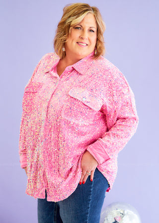 Sparkling Marvel Top - Pink* FINAL SALE *