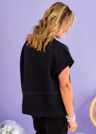 Serendipity Textured Top - Black* FINAL SALE *