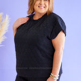 Willow Quilted Top - Black* FINAL SALE ** FINAL SALE *