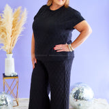 Willow Quilted Top - Black* FINAL SALE ** FINAL SALE *