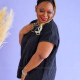 Willow Quilted Top - Black* FINAL SALE ** FINAL SALE *