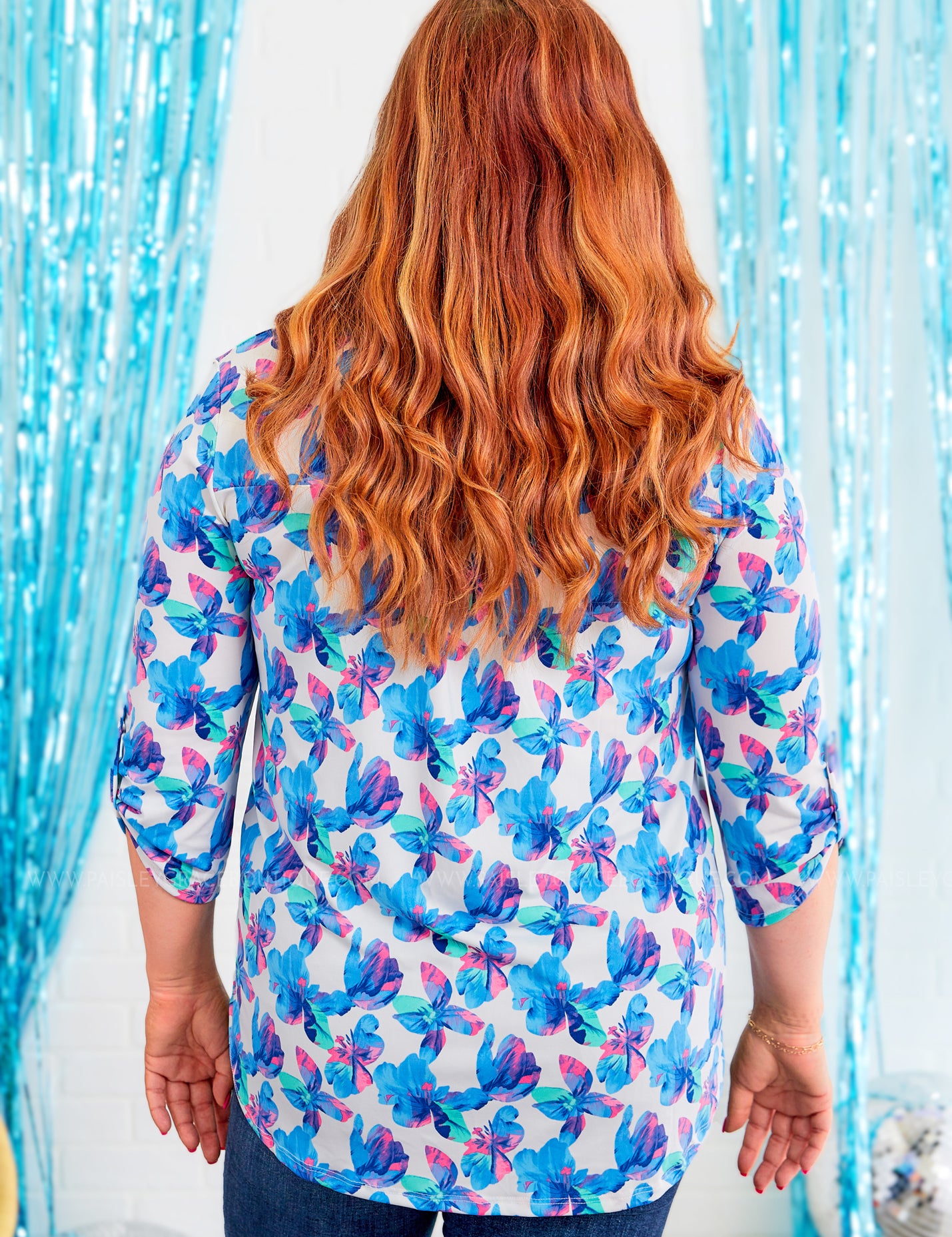 Taking a Chance Top - Blue - LAST ONES FINAL SALE