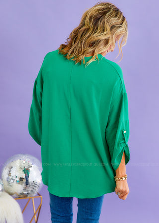 New York Chic Top - Green - LAST ONES FINAL SALE