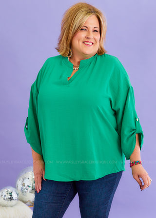 New York Chic Top - Green - LAST ONES FINAL SALE