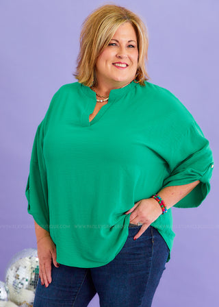 New York Chic Top - Green - LAST ONES FINAL SALE