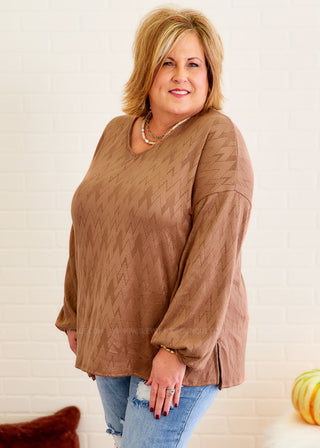 Simpler Times Top - Mocha - LAST ONE FINAL SALE