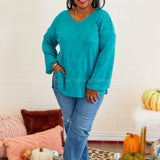Simpler Times Top - Teal - LAST ONES FINAL SALE
