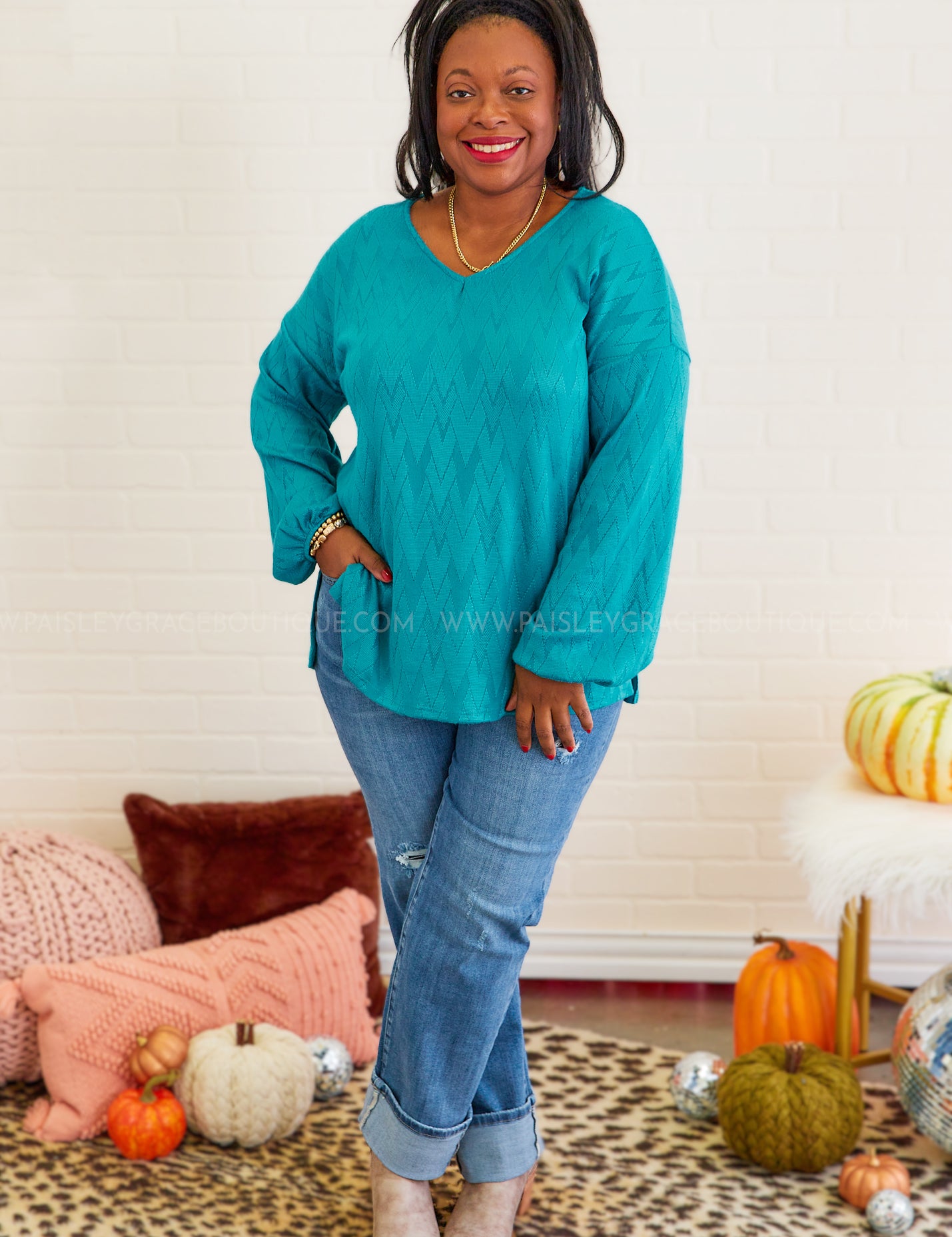 Simpler Times Top - Teal - LAST ONES FINAL SALE