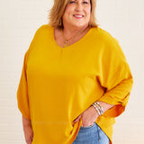 Downtown Lights Top - Mustard* LAST ONES FINAL SALE ** LAST ONES FINAL SALE *