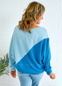 Make It Snappy Top - SkyBlue/Blue