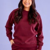 Never Better Knit Pullover - Burgundy - LAST ONES FINAL SALE