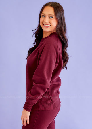 Never Better Knit Pullover - Burgundy* FINAL SALE *