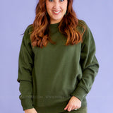 Never Better Knit Pullover - Olive* FINAL SALE *