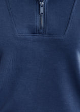 Load image into Gallery viewer, Blakely Quarter Zip Pullover - Smokey Navy - FINAL SALE
