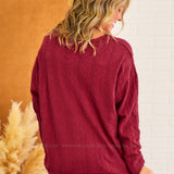 Confident Choice Top - Wine* FINAL SALE *