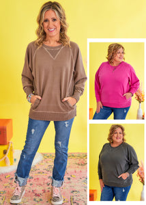 Classic Cool Girl Pullover - 3 Colors - FINAL SALE