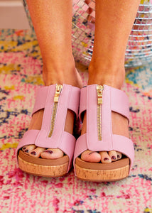Taboo Slip On Wedges by Corkys - Blush