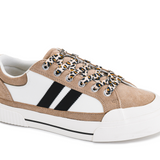 That's Her Sand White Black Sneakers by Corkys - PREORDER