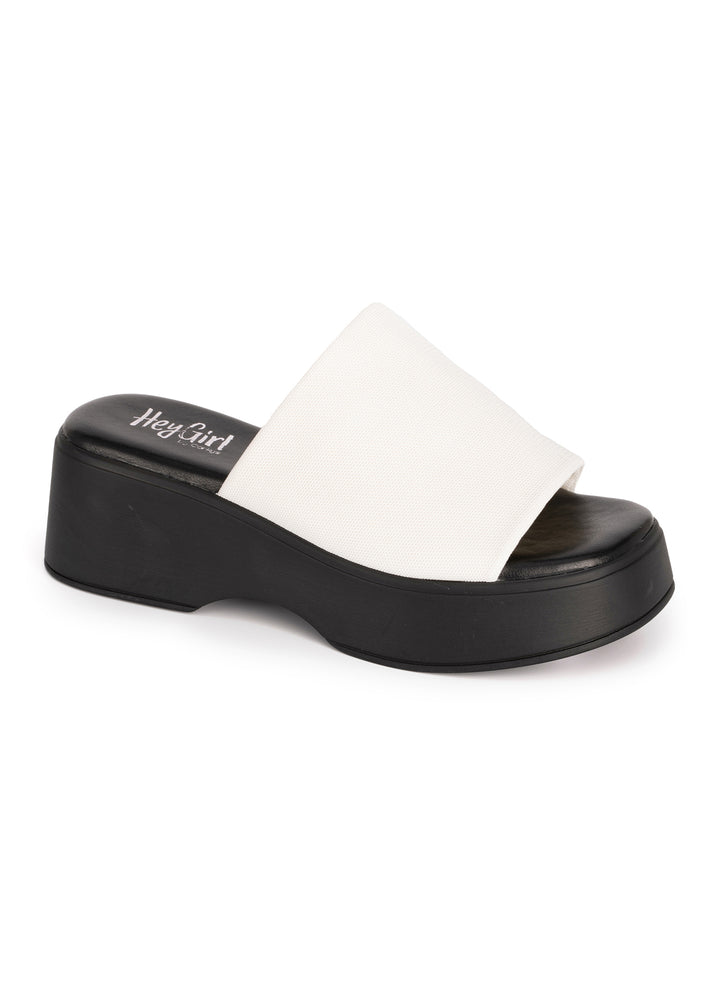Totally Platform Wedges by Corkys - White - FINAL SALE