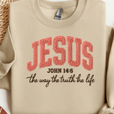 Faux Crochet Jesus Sweatshirt