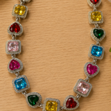 Natalie Multi Heart Crystal Necklace