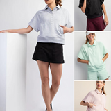 Rae Mode Collared Short Sleeve Top - 4 Colors* FINAL SALE *