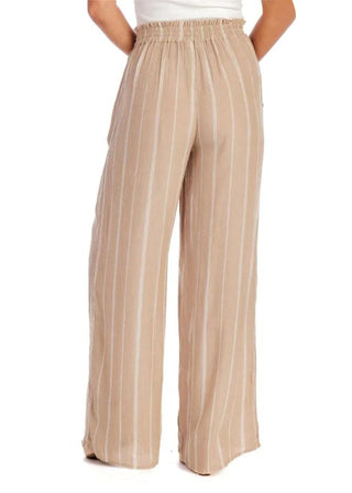 Emily Smocked Trouser - Tan - FINAL SALE