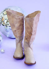Load image into Gallery viewer, Crystal Wide Calf Boots - Cream - FINAL SALE
