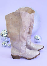 Load image into Gallery viewer, Crystal Wide Calf Boots - Cream - FINAL SALE
