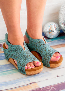 Freefly Wedges by Very G - Turquoise - FINAL SALE