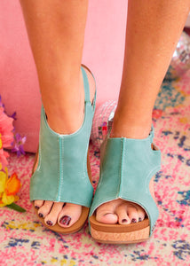 Isabella Wedges by Very G - Turquoise