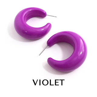 Lucille Lucite Hoop Earrings