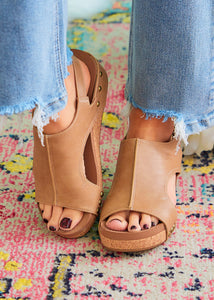 Volta Wedges by Corkys - Taupe Smooth