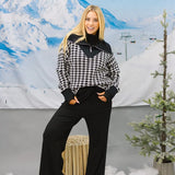 Houndstooth Print Pullover  - PREORDER