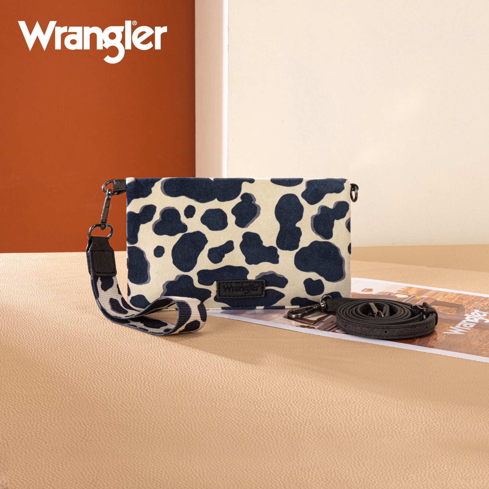 Wrangler Cow Print Wallet/Wristlet/Crossbody