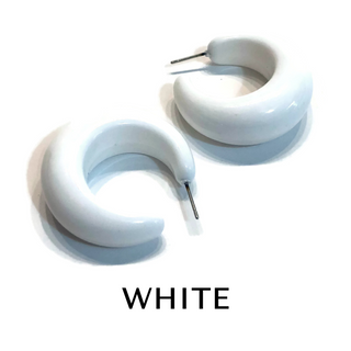 Lucille Lucite Hoop Earrings