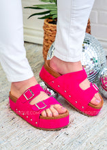 Load image into Gallery viewer, Wannabe Platform Sandals  by Corkys - Fuchsia
