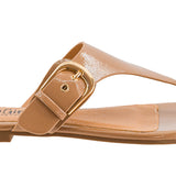 What's The Gossip Sandals - Camel Patent by Corkys
