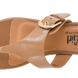 What's The Gossip Sandals - Camel Patent by Corkys
